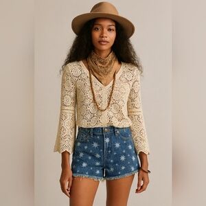 🌟7/25$ WRANGLER Americana High Rise Vintage 3” Denim Shorts